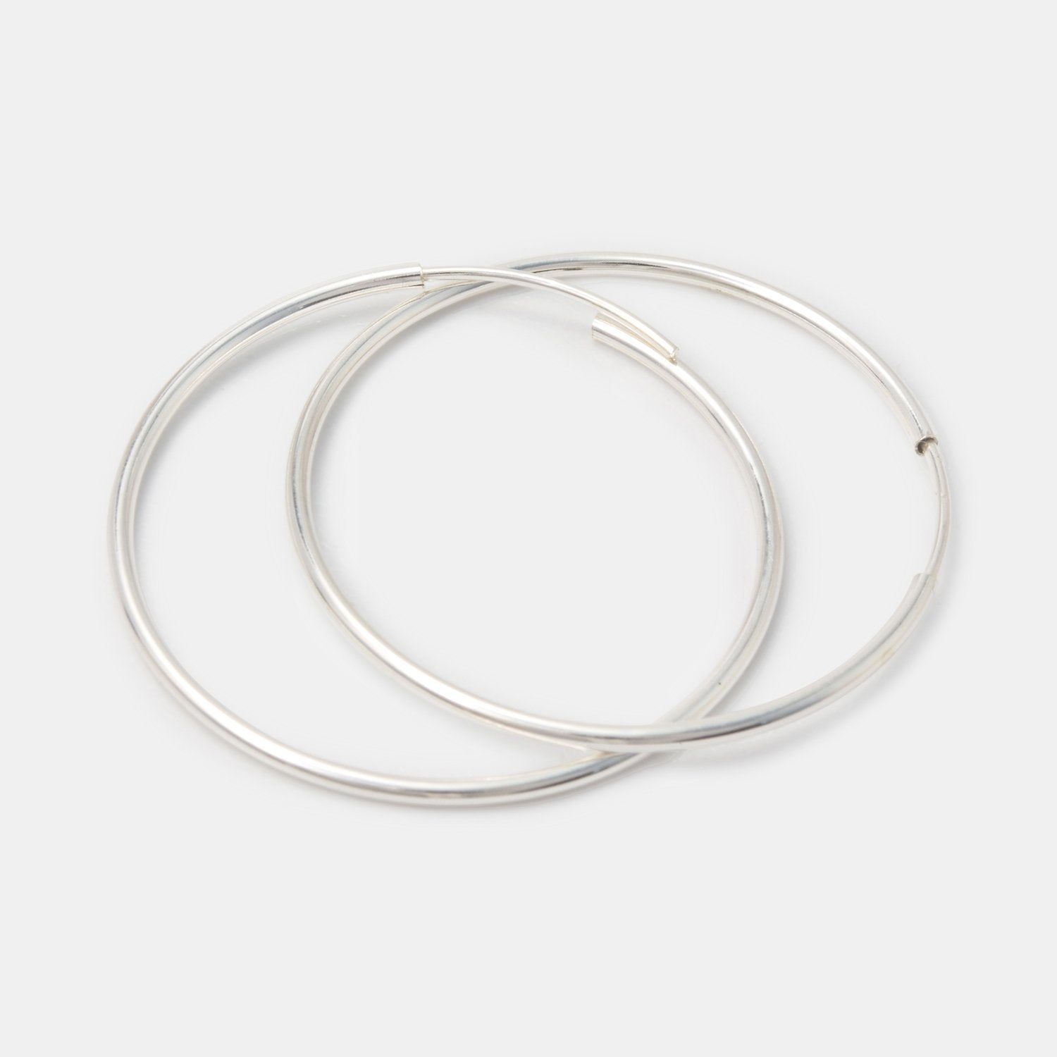Large Silver Hoop Earrings