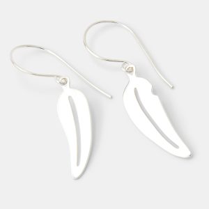 Eucalyptus Leaves Sterling Silver Dangle Earrings