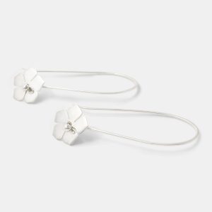 Forget Me Not Silver Drop Earrings