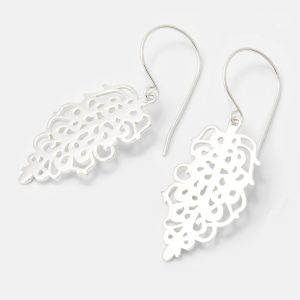 Grevillea Flower Silver Dangle Earrings