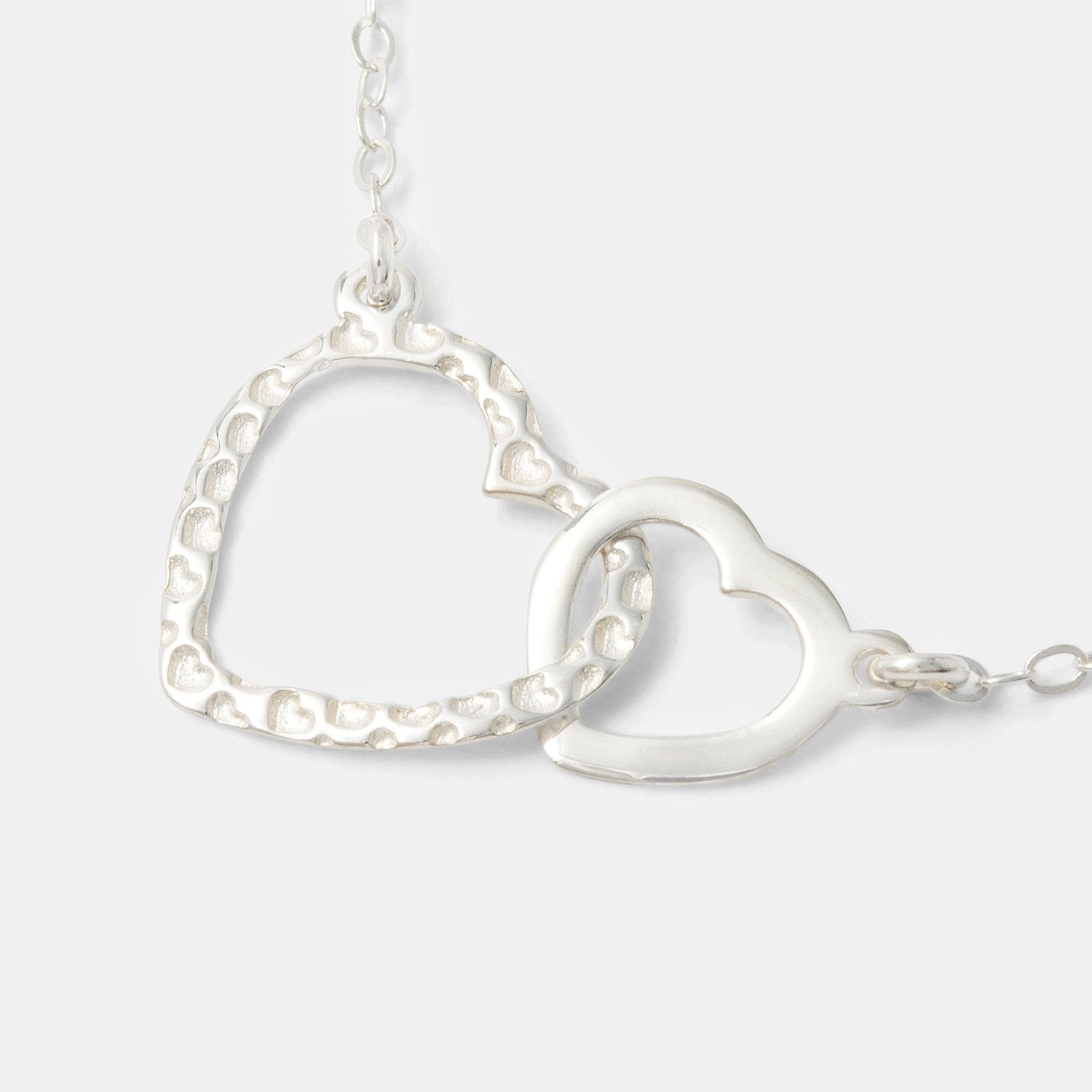 Interlocking Hearts Sterling Silver Necklace