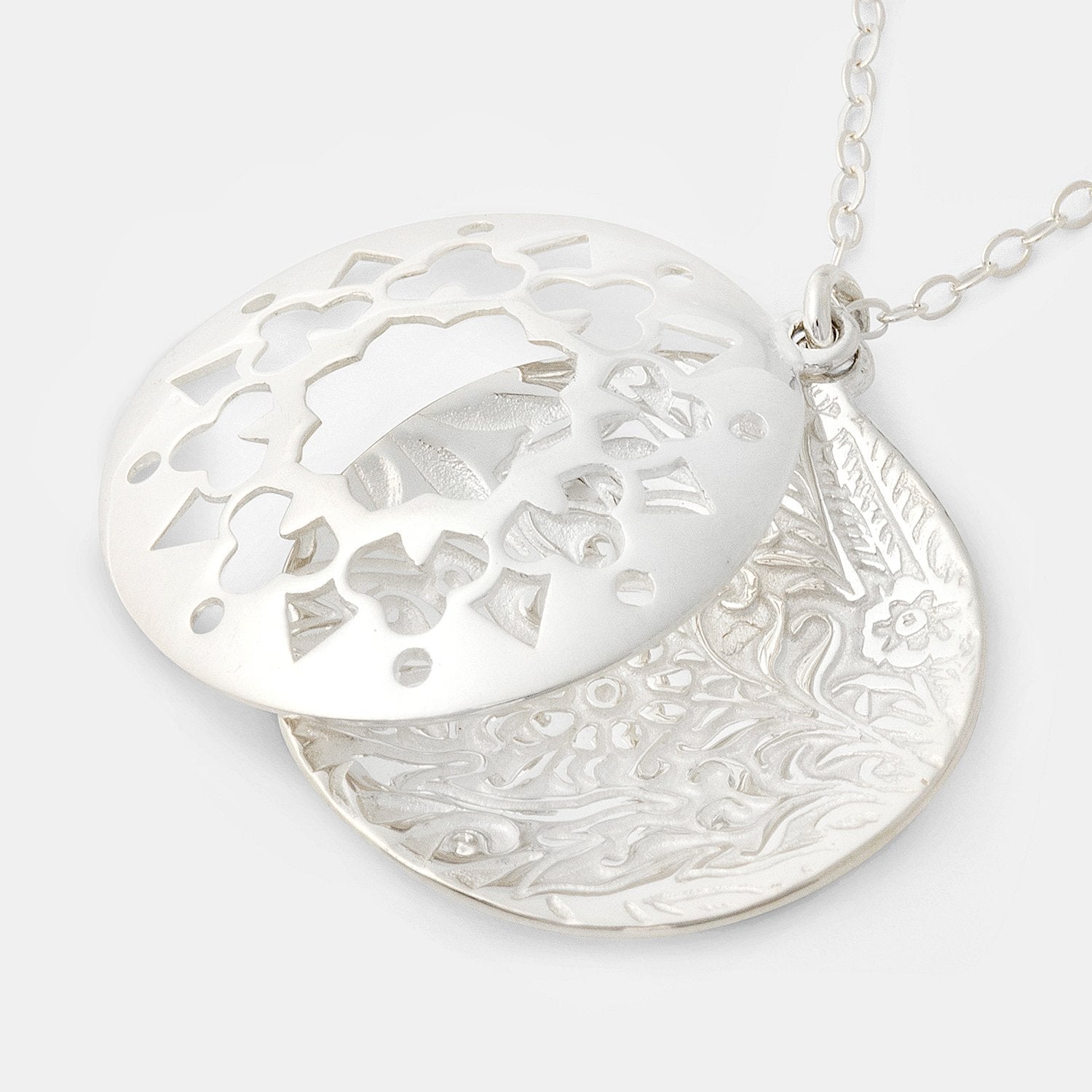 Mandala Silver Open Locket Necklace