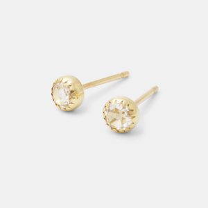 Moissanite & Solid Gold Stud Earrings