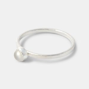 Moonstone Silver Stacking Ring