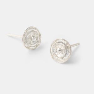 Rose Stud Earrings in Sterling Silver