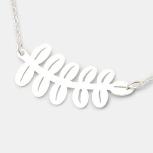 Silver Dollar Leaves Chain Necklace