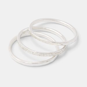Sterling Silver Stacking Rings Set