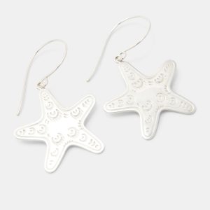 Starfish Silver Dangle Earrings