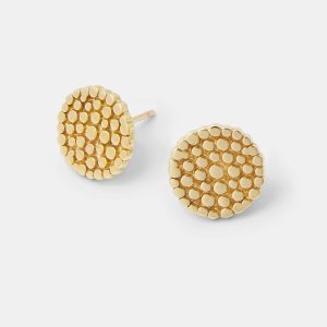 Wattle Blossom Solid Gold Stud Earrings